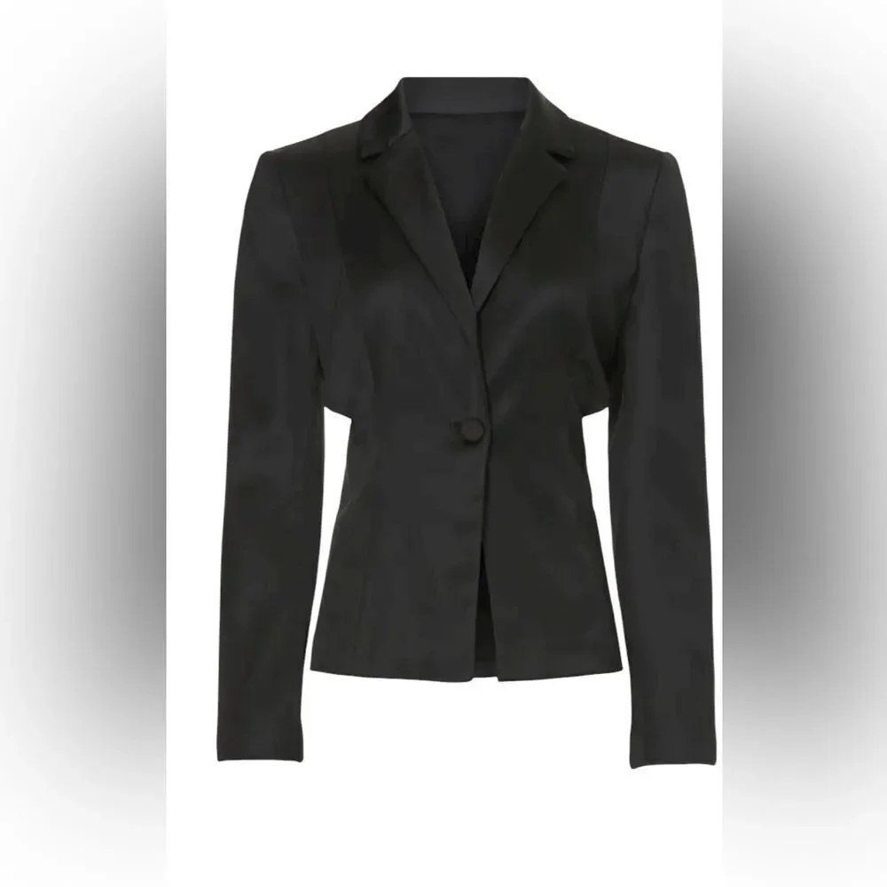 Donna Karan New York Cut-Out Tuxedo Jacket Size 8